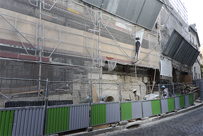De lourds travaux ont permis de restaurer l'hôtel Demarne. Ici, côté rue, en décembre 2013.