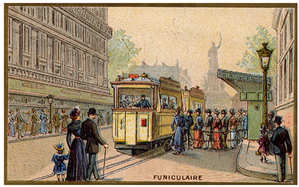 Les transports parisiens avaient leurs séries d'images pour les enfants. Ici au départ à République.