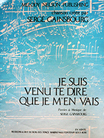 Je suis venu te dire que je m'en vais, 1973, hommage à Verlaine.