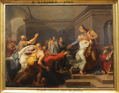 La toile à l'huile du Grand Prix de l'Académie remporté par Girodet en 1789.