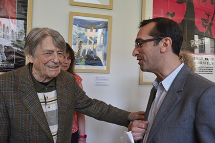 Jean-Pierre Mocky et le maire du 10e Rémi Féraud