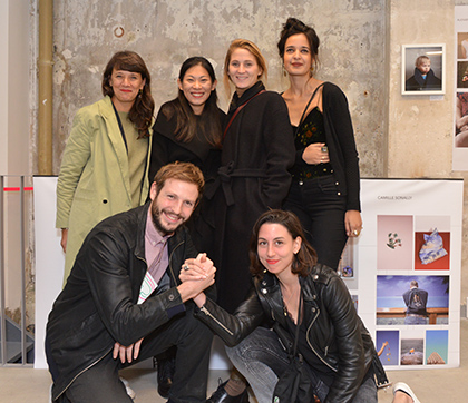 Mathias Zwick et Rebecca Topakian au premier rang, Marie Moroni, Zhen Shi, Kate Fichard et Poline Harbali préparent l'édition 2017