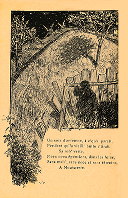 Dessin de Steinlen pour "A Montmertre" d'Aristide Bruant