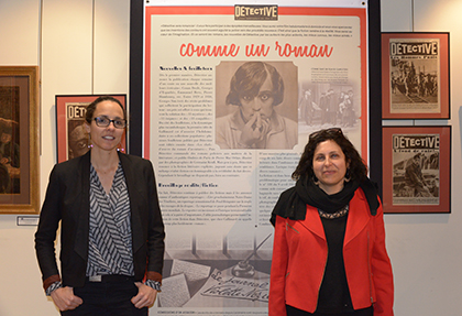 Aurélie Chabrier et Marie-Eve Thérenty co-commisaires et auteurs du livre qui accompagne et complète l'exposition.